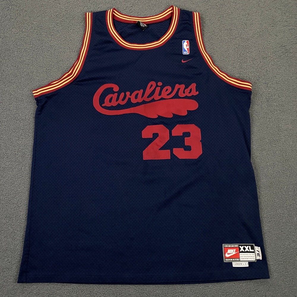 Vintage Nike Team Jersey Mens XXL Navy LeBron James 23 Cavaliers NBA Basketball